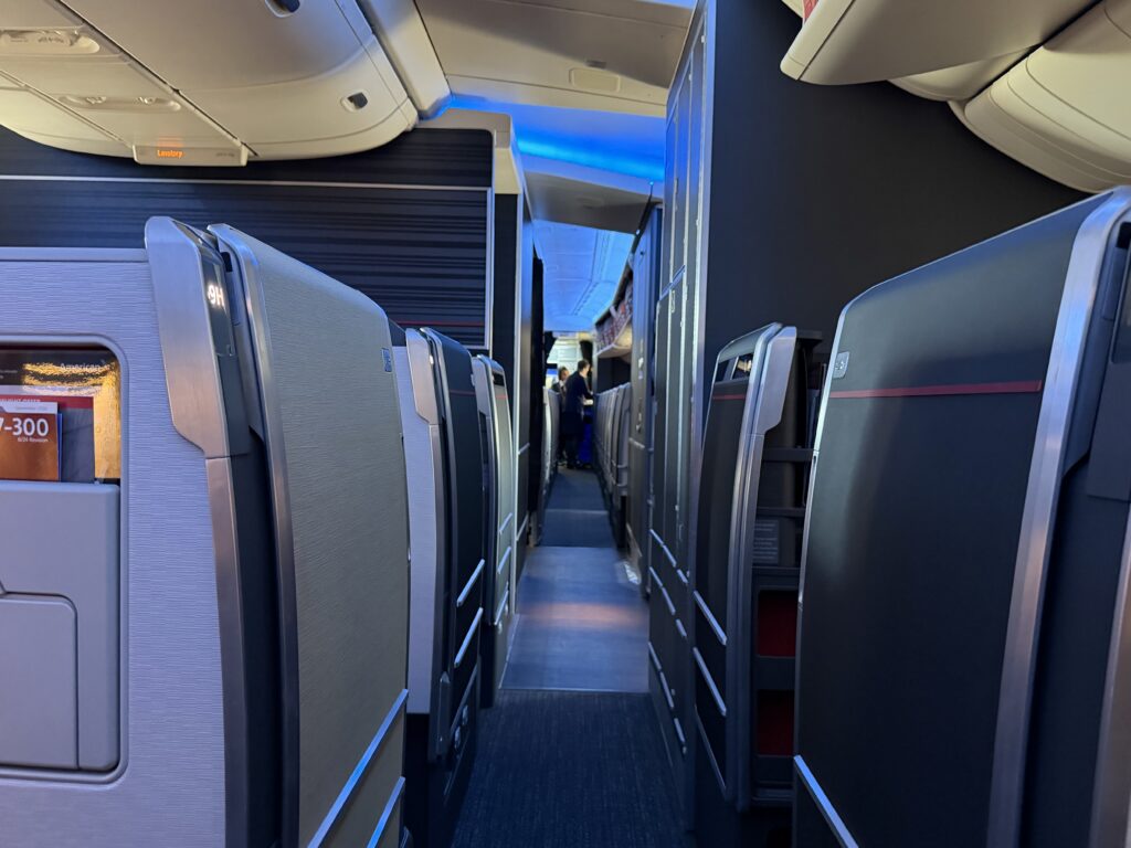 Business class on the retrofitted AA 777-300ER.
