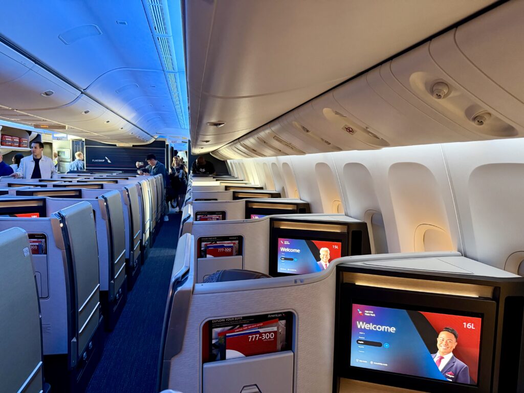 Business class on the retrofitted AA 777-300ER.