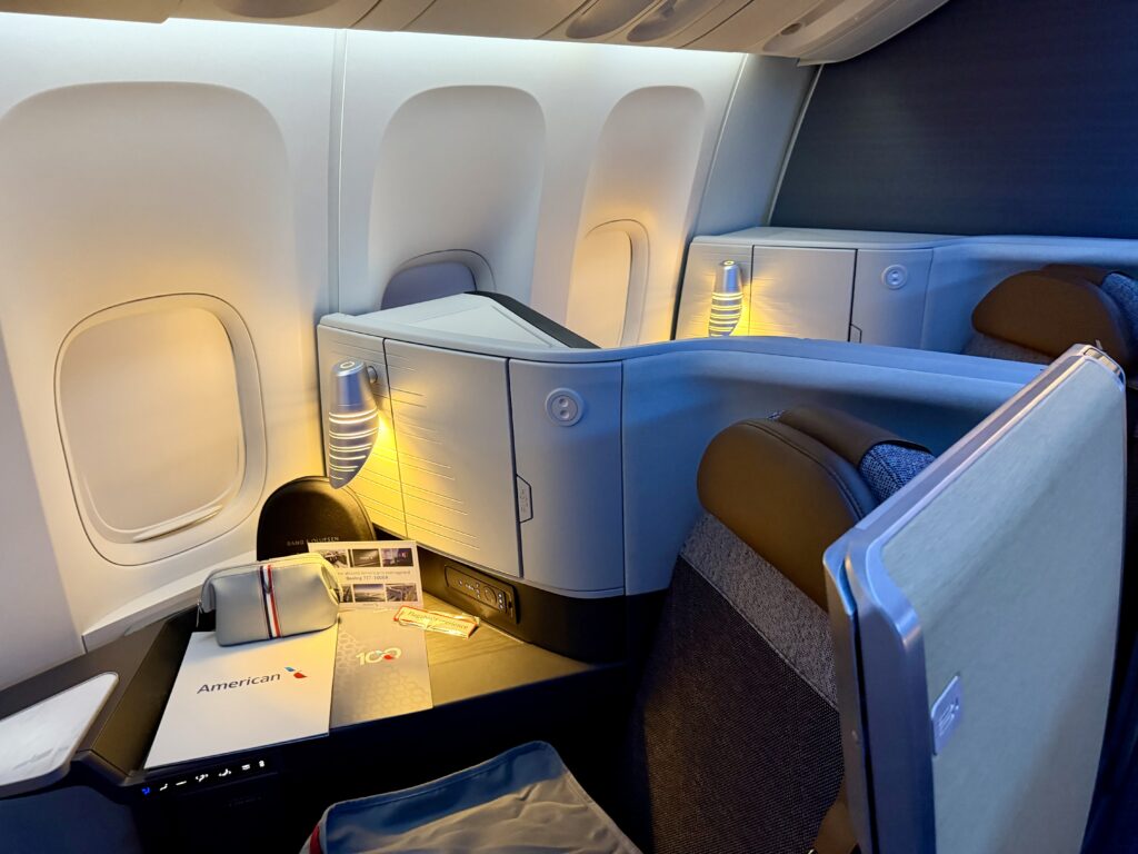 Business class on the retrofitted AA 777-300ER.