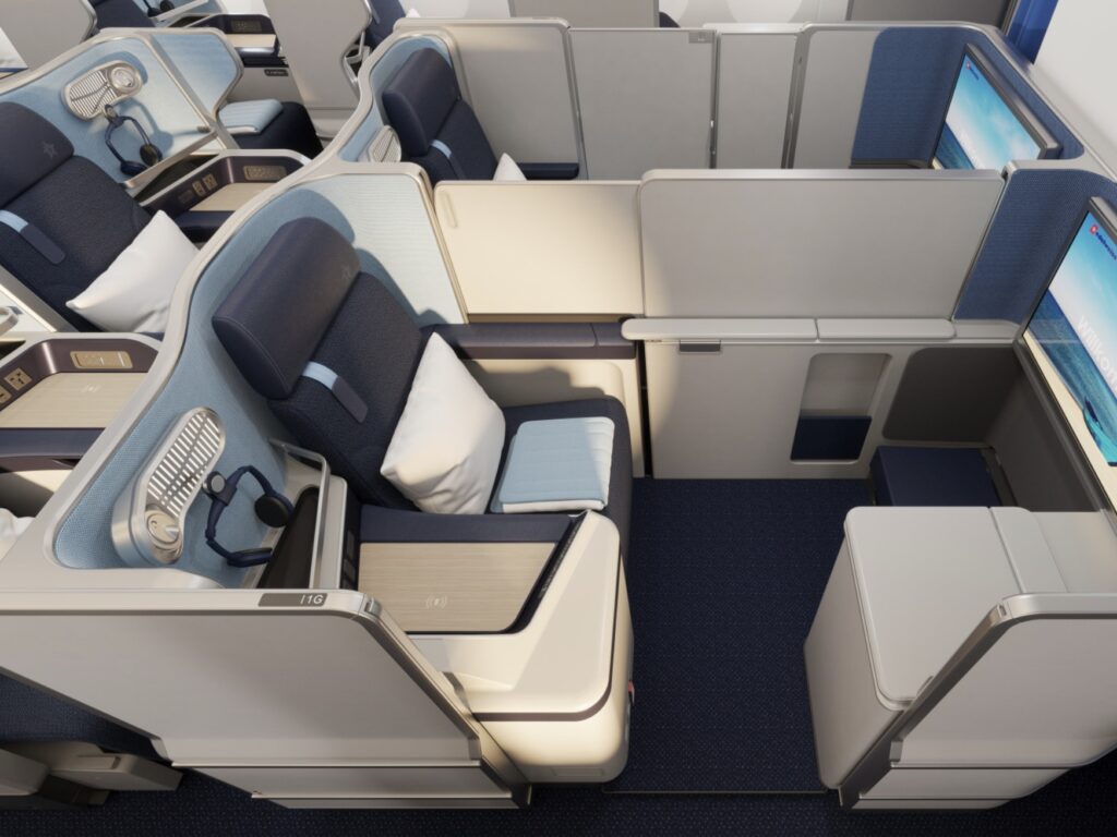 Edelweiss new business class seats.
