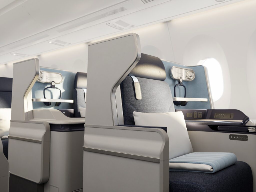 Edelweiss new business class seats.