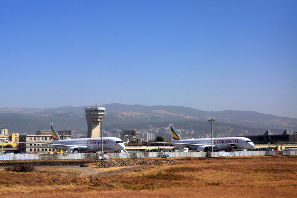 Ethiopian Airlines A350s at ADD airport.