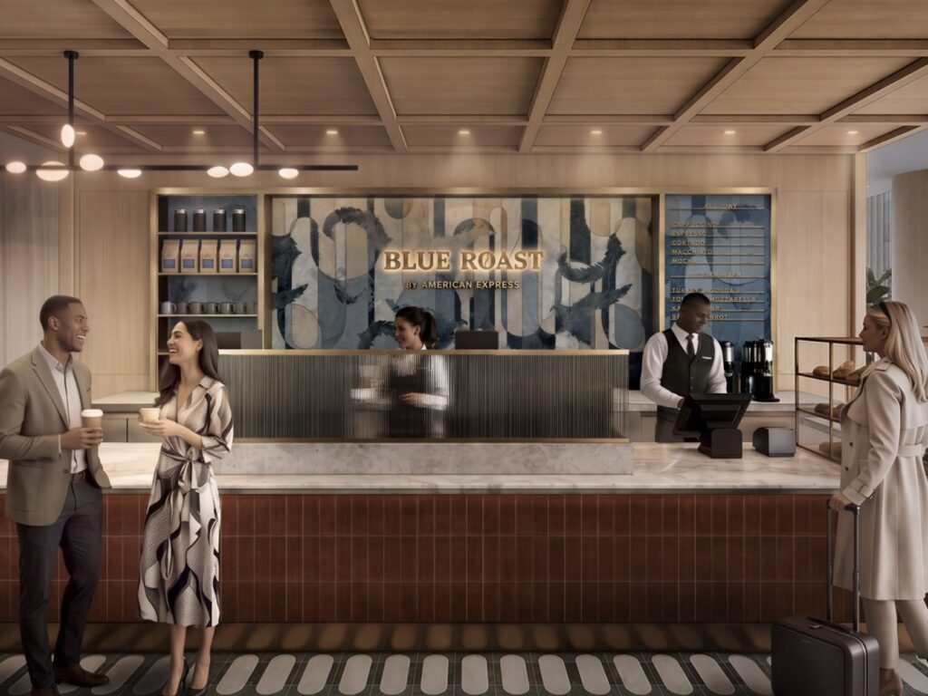 Rendering of the expanded Amex Centurion Lounge at PHL.