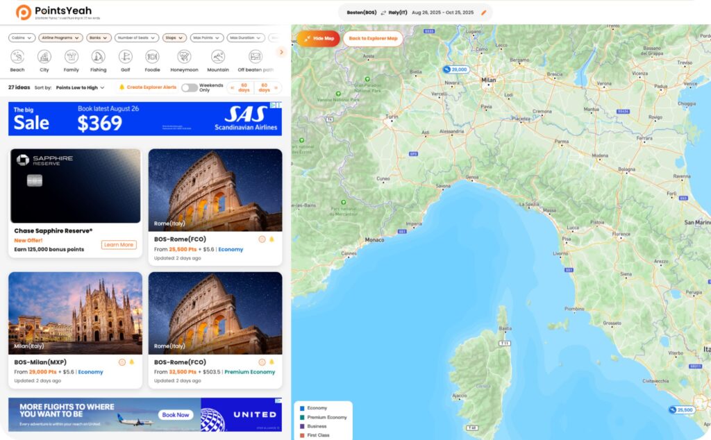 Rome Flight Search Results