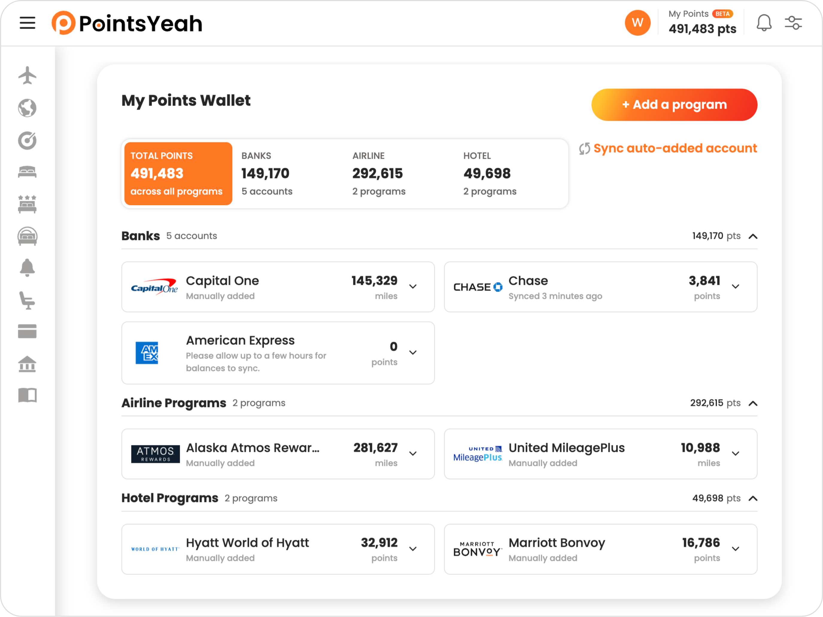 New Beta Feature! Meet PointsYeah Wallet