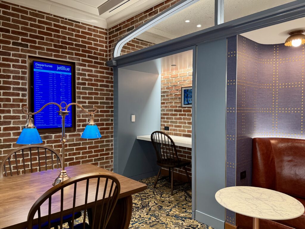 Interior of JetBlue BlueHouse Boston.