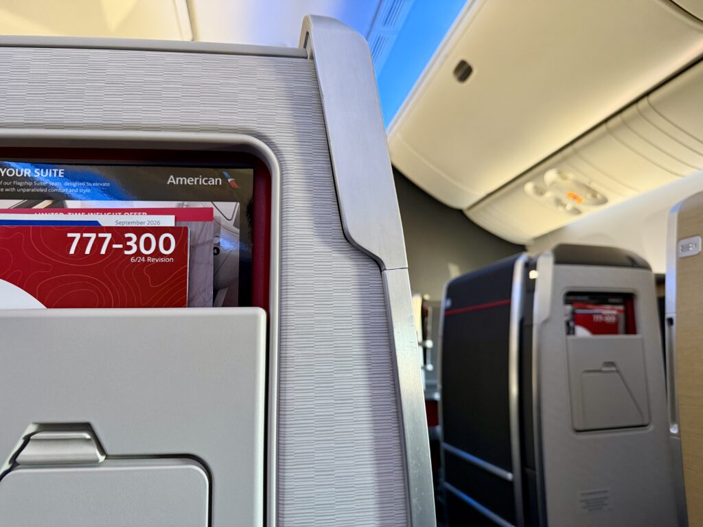 Business class on the retrofitted AA 777-300ER.