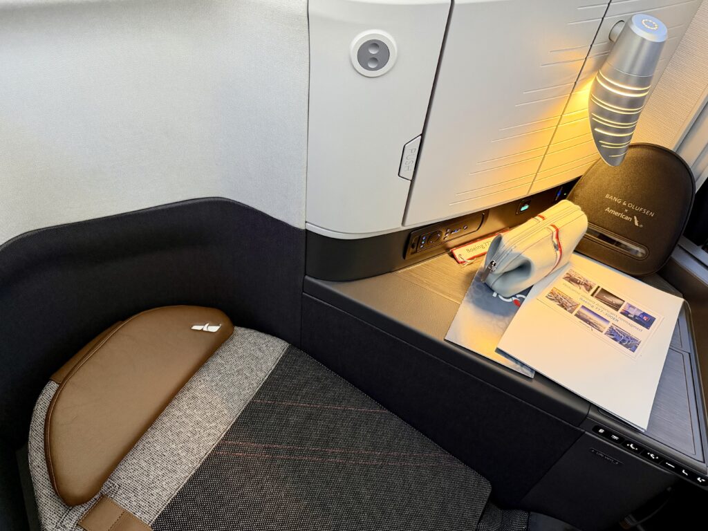 Business class on the retrofitted AA 777-300ER.