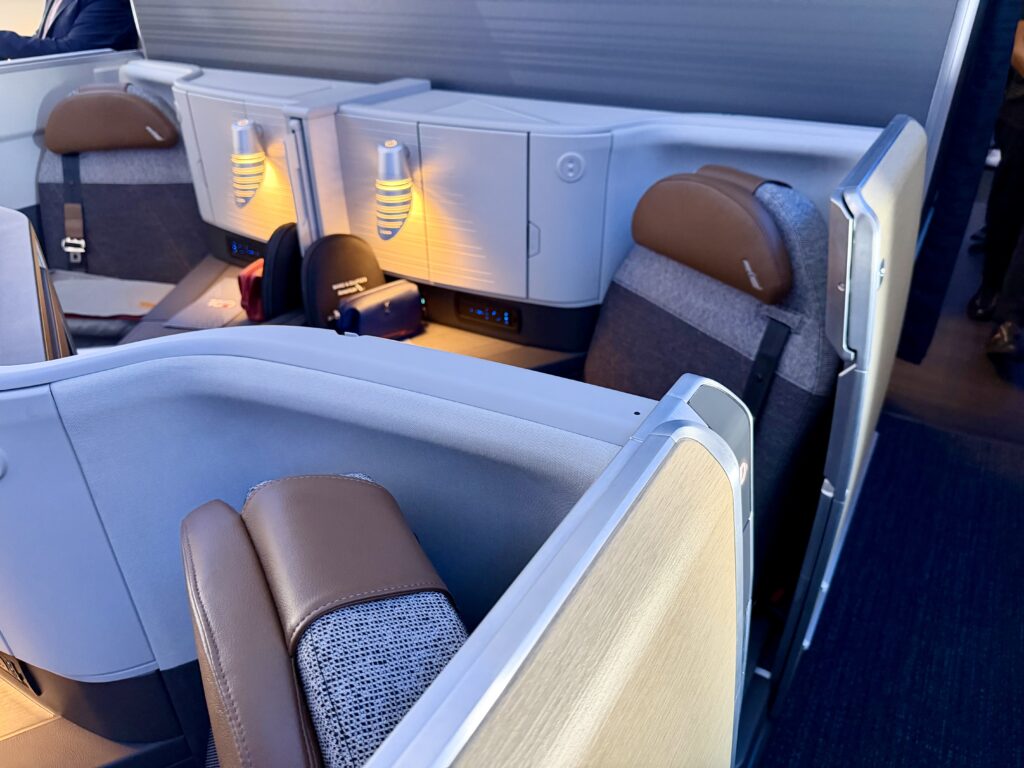 Business class on the retrofitted AA 777-300ER.