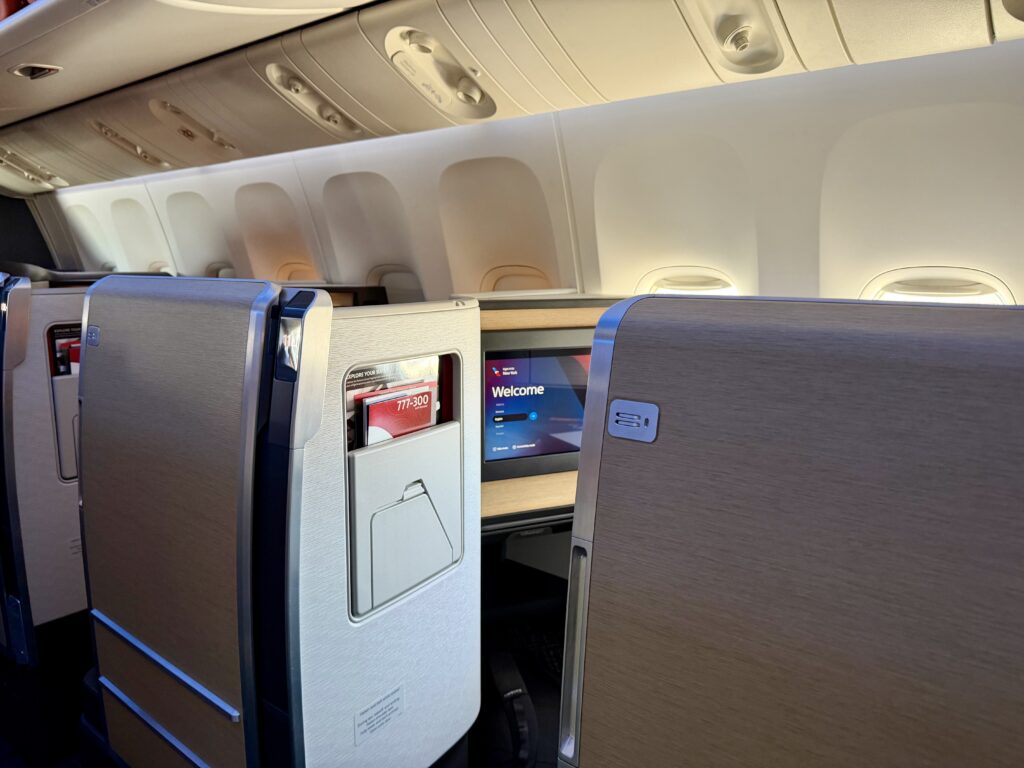 Business class on the retrofitted AA 777-300ER.