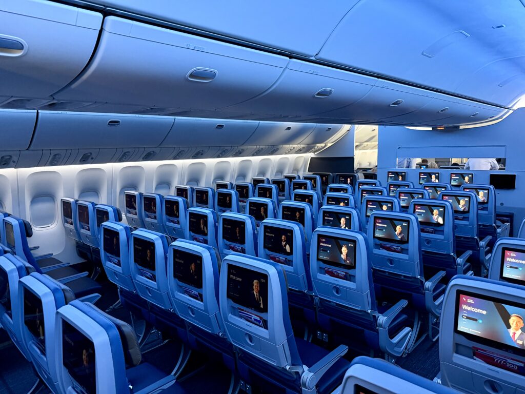 Economy on the retrofitted AA 777-300ER