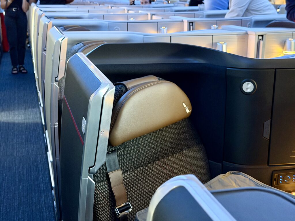 Business class on the retrofitted AA 777-300ER.
